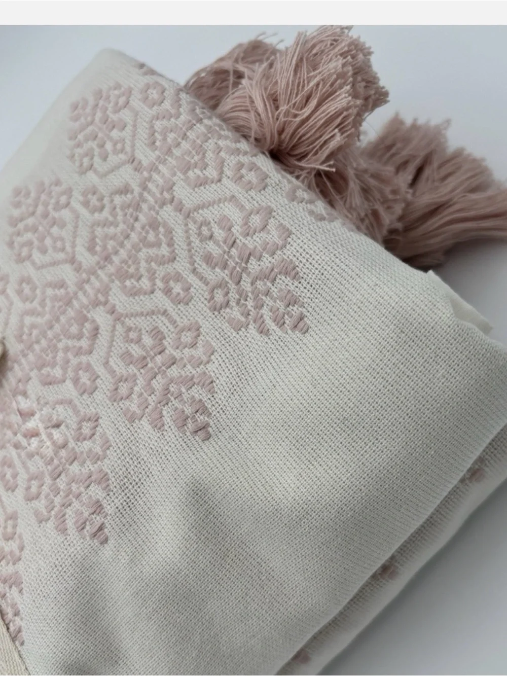 Twin Duvet Soft Cream and Blush Bedding